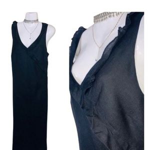 💋Pure & Simple black linen mid length